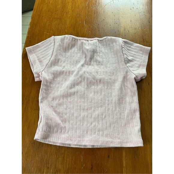 Gaze Babydoll light pink quilted cotton t-shirt s - Picture 3 of 3